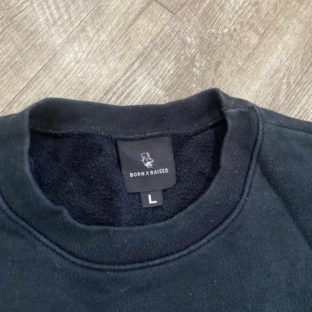 Born X Raised Black Crewneck Sweater